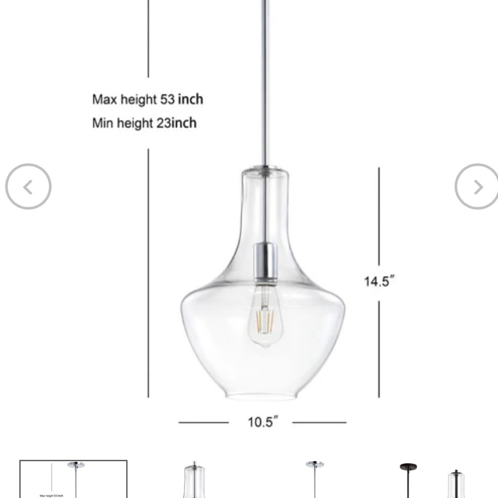 Chrome Pendant Light - Picture 2 of 8